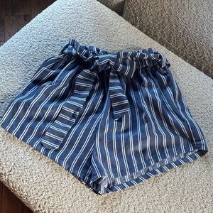 Striped Blue Women's Shorts